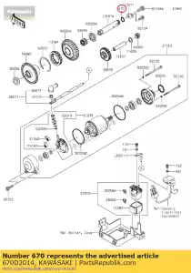 Kawasaki 670D2014 o ring, 14mm - Onderkant