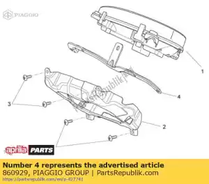 Piaggio Group 860929 socket support - Bottom side