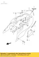 6813124F10FJ7, Suzuki, emblema, marco co suzuki gsx hayabusa r ru2 ru1 gsx1300r 1300 , Nuevo