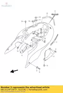 Suzuki 6813124F10FJ7 emblema, cornice co - Il fondo