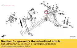 Ici, vous pouvez commander le stand comp., principal auprès de Honda , avec le numéro de pièce 50500MCAS40: