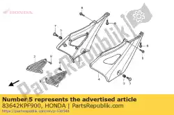 Ici, vous pouvez commander le grille, l. Couvercle latéral auprès de Honda , avec le numéro de pièce 83642KPF900: