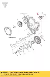 Here you can order the gear, idler, 16t/18t from Triumph, with part number T1221618: