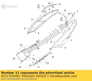 Piaggio Group 65313500RP spoiler gauche - La partie au fond