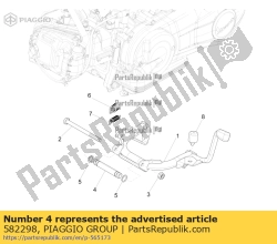 Aprilia 582298, Afstandhouder, OEM: Aprilia 582298