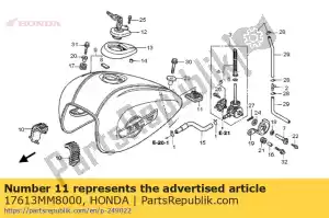 Honda 17613MM8000 coussin, rr. réservoir d'essence - La partie au fond