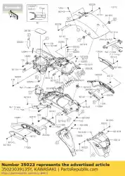 Here you can order the fender-rear,m. R. Purple from Kawasaki, with part number 35023039135Y: