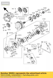 kawasaki 590510088 gear-spur,oneway clutch zx1000 - Bottom side