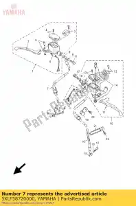 yamaha 5XLF58720000 manguera, freno 1 - Lado inferior