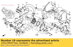 Qui puoi ordinare tubo b, acqua da Honda , con numero parte 19523MAT760: