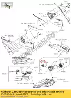 230080049, Kawasaki, conjunto de soquete, lâmpada de sinal, zx100 kawasaki  zx zzr 1000 1400 2006 2007 2008 2009 2010 2011 2012 2013 2014 2015 2016 2017 2018 2019 2020 2021, Novo