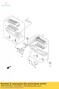 suzuki 4363245501 piatto, gomma st - Il fondo