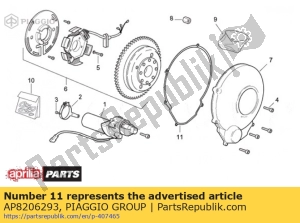 aprilia AP8206293 dichtung des schwungradgehäusedeckels - Unterseite