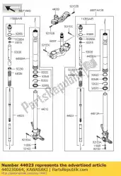 Ici, vous pouvez commander le culasse-fourche zx1000e8f auprès de Kawasaki , avec le numéro de pièce 440230064: