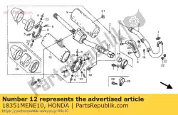 Qui puoi ordinare nessuna descrizione disponibile al momento da Honda , con numero parte 18351MENE10: