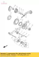 93310257YB00, Yamaha, Palier yamaha aerox c cs cw ew ns yn yq 50 2006 2007 2008 2009 2010 2011 2012 2013 2014 2015 2016, Nouveau