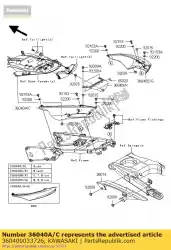 Tutaj możesz zamówić pokrywa-tail, lewa, m. O. Blue zx1400a od Kawasaki , z numerem części 360400033726: