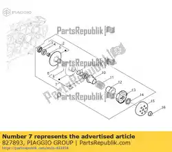 Here you can order the complete movable secondary pulley from Piaggio Group, with part number 827893: