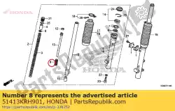 Here you can order the spring, rebound from Honda, with part number 51413KRH901: