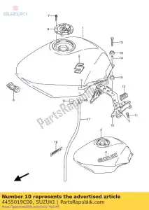 Suzuki 4455019C00 soporte trasero - Lado inferior