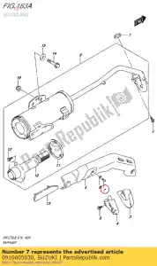 suzuki 0910605030 parafuso, 5x10 - Lado inferior