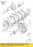 130880049, Kawasaki, placa-fricção zr1000daf kawasaki klz z zx 1000 2010 2011 2012 2013 2014 2015 2016, Novo