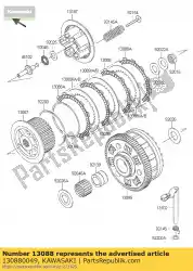 plaatwrijving zr1000daf van Kawasaki, met onderdeel nummer 130880049, bestel je hier online: