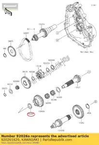 kawasaki 920261629 entretoise, 28x39x8 ksv700-a1 - La partie au fond