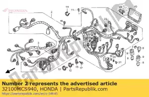 Honda 32100MCS940 harness wire - Bottom side