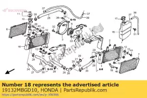 Honda 19132MBGD10 rester r lwr.rad. - La partie au fond