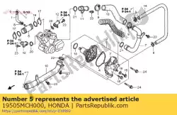 Aqui você pode pedir o junta, água (cilindro fr-rr em Honda , com o número da peça 19505MCH000: