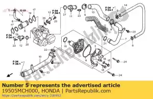 Honda 19505MCH000 junta, água (cilindro fr-rr - Lado inferior
