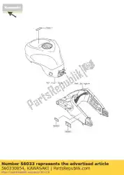 Qui puoi ordinare etichetta-manuale, catena da Kawasaki , con numero parte 560330854: