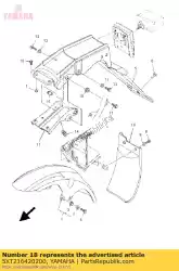 Here you can order the guard, flap from Yamaha, with part number 5XT216420200: