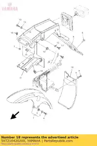 yamaha 5XT216420200 guard, flap - Bottom side