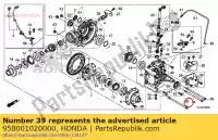 958001020000, Honda, perno, flan.10x200 honda cbr fireblade rr cbf  sa cb hornet f s n na f2 cb900f cbf600n cbf600na cbf600s cbf600sa sxs1000m3l pioneer 1000 3 seat sxs1000m3p sxs1000m5p 5 sxs1000m3d sxs1000m5d sxs1000m5l 900 600 , Nuevo