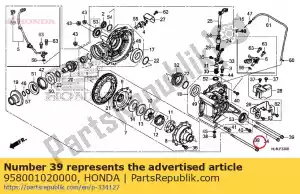Honda 958001020000 bout, flan. 10x200 - Onderkant
