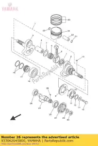 yamaha 933062045800 bearing(1gj) - Bottom side