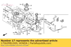 Aquí puede pedir guía, manguera de alimentación de combustible de Honda , con el número de pieza 17562MELD00: