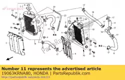 Here you can order the hose c, water from Honda, with part number 19063KRNA80: