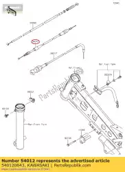 Aqui você pode pedir o acelerador de cabo em Kawasaki , com o número da peça 540120643: