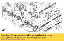 Ici, vous pouvez commander le jeu d'engrenages, fr. Final auprès de Honda , avec le numéro de pièce 41410HM7610: