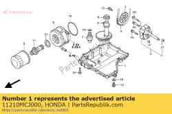 pan, olie van Honda, met onderdeel nummer 11210MCJ000, bestel je hier online: