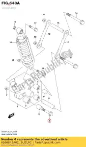 suzuki 6266842A02 perno, palanca cush. - Lado inferior