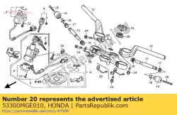 Tutaj możesz zamówić mostek, góra widelca od Honda , z numerem części 53300MGE010: