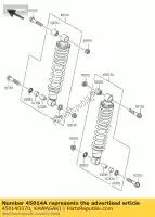 450140370, Kawasaki, ammortizzatore, rr kawasaki kvf750 4x4 750 , Nuovo