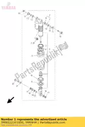 Aquí puede pedir conjunto amortiguador, trasero de Yamaha , con el número de pieza 5MW222101000: