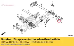 Honda 90457KRM840 arruela, 14mm - Lado inferior