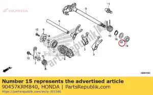 Honda 90457KRM840 washer, 14mm - Bottom side