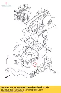 suzuki 1138205H30 coussin, ceinture co - La partie au fond